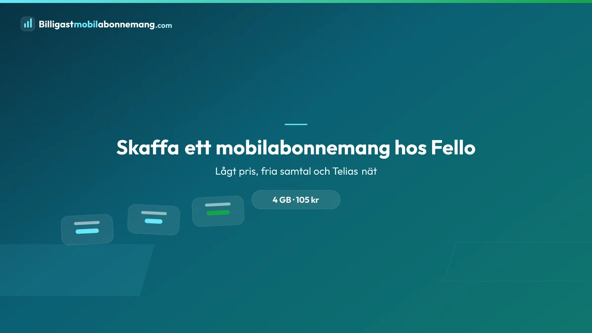 Skaffa ett mobilabonnemang hos Fello