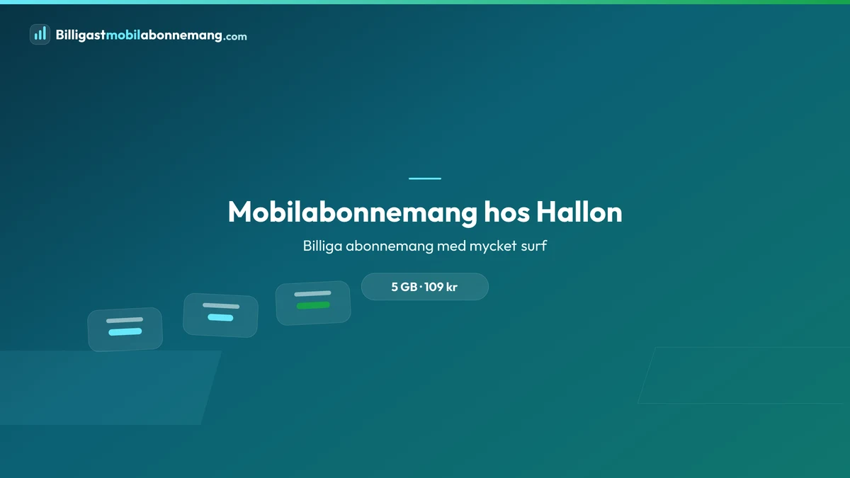 Mobilabonnemang hos Hallon