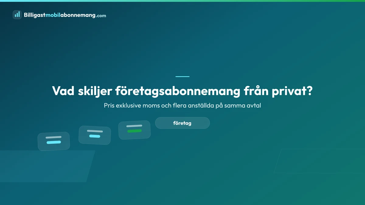 Vad skiljer företagsabonnemang från privat?