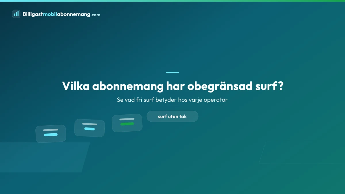 Vilka abonnemang har obegränsad surf?