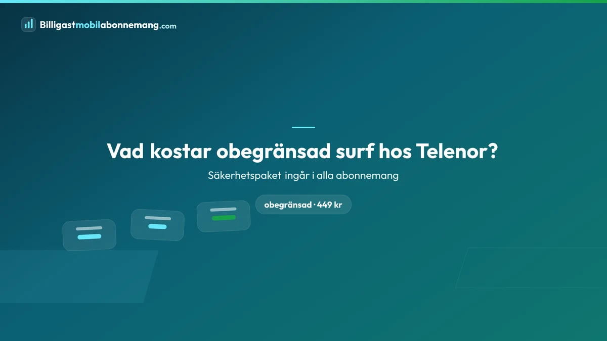 Vad kostar obegränsad surf hos Telenor?